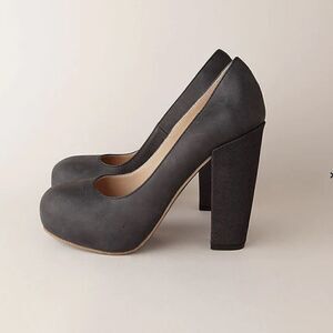 Acne Studios Vega Block Heel Court Shoes Heels